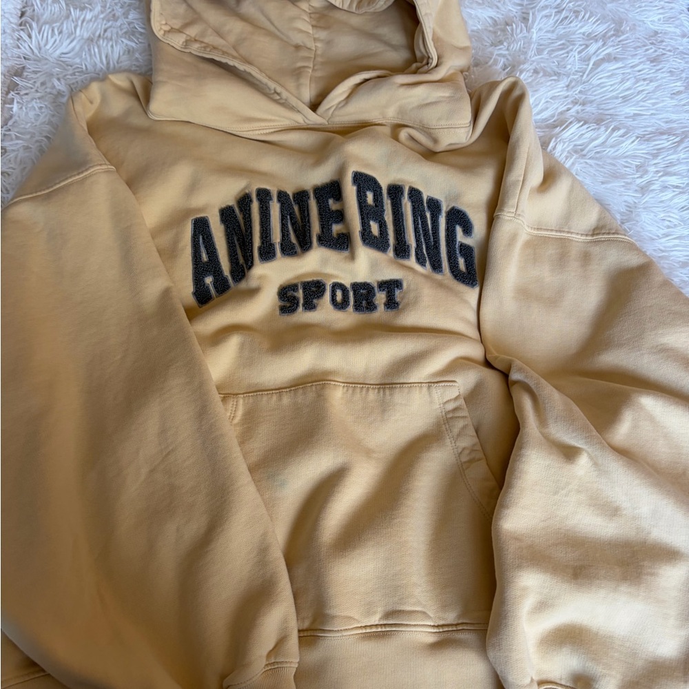 Anine Bing yellow Fleece Hoodie